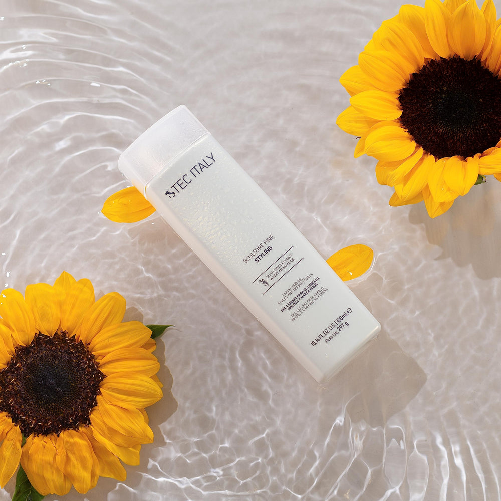 Tec Italy Scultore packaging showcases nourishing formula for curls.