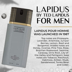 Lapidus by Ted Lapidus for Men box packaging with premium finish.