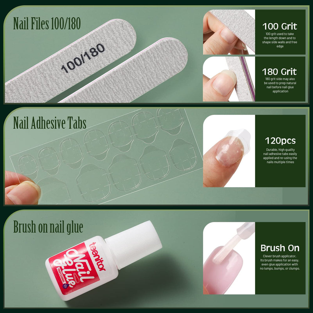 Teenitor nail art stickers sheet for personalized nail decorations.