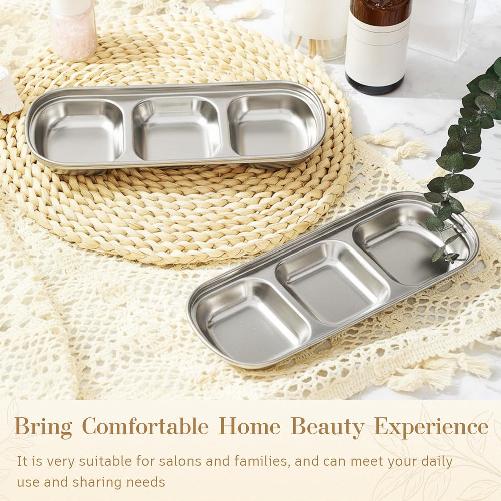 Teenyyou face mask tray with three grids for organized regimen