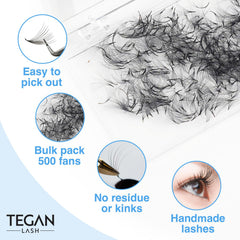 TEGAN LASH 500 promade mixed-length pack highlights customizable lash looks.