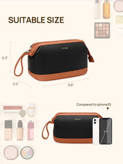 Telena makeup bag portable carry handle makes it easy to grab and go.