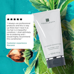 TEMPLESPA In Good Condition texture close-up, creamy lightweight conditioner for daily use