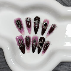 TENPAL press-on nails in long stiletto shape for dramatic style