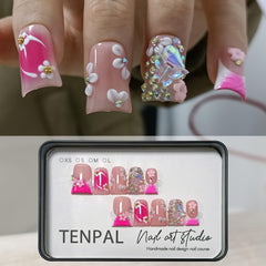TENPAL glossy pink duckbill tips for everyday glam