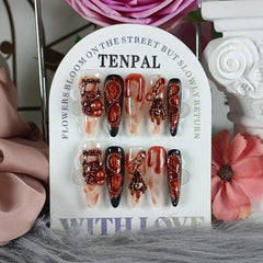 TENPAL jelly adhesive with double-sided file and cuticle stick for prep and secure wear