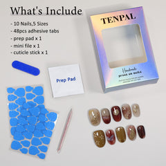 TENPAL Included nail adhesive for secure, comfortable wear.