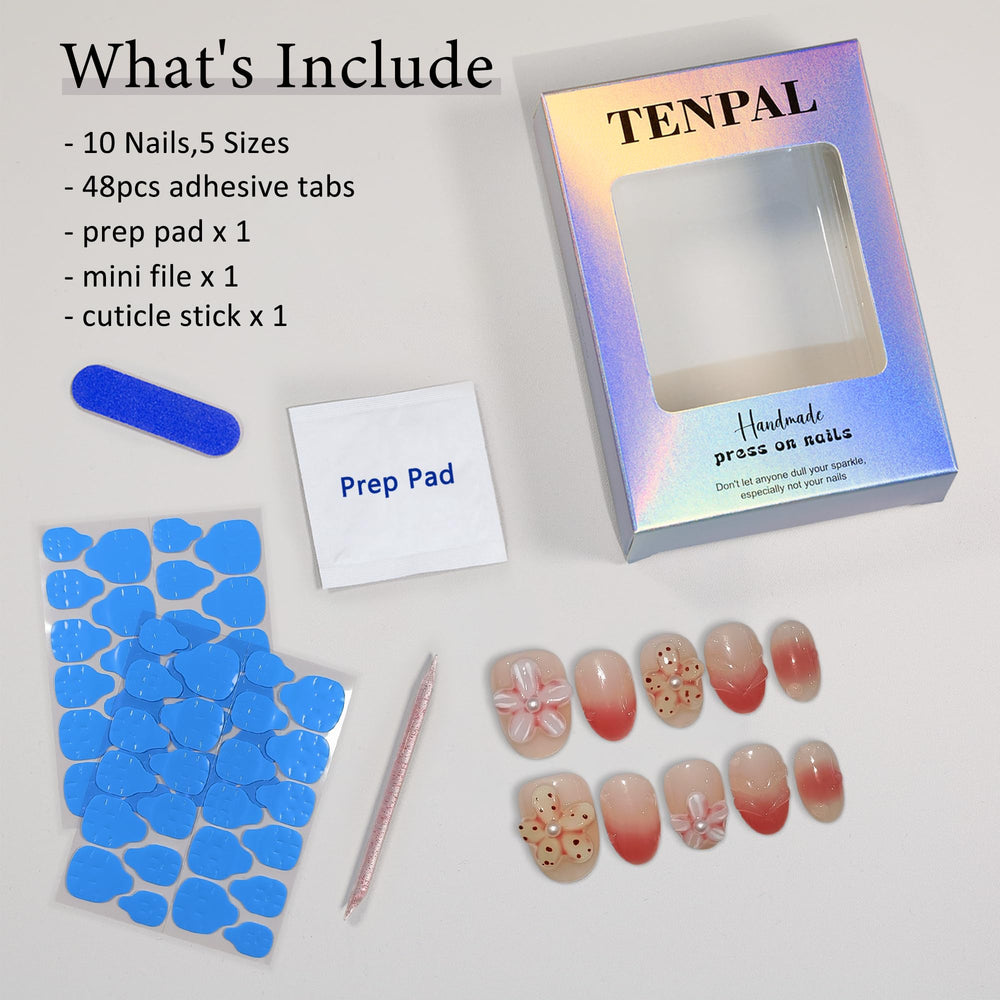 TENPAL short oval nails provide comfortable wear and easy styling.