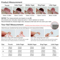 TENPAL size guide helps you select the perfect fit for each nail
