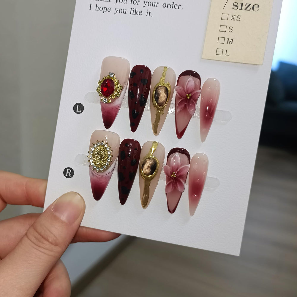 TENPAL Y2K glam press-on nails kit for quick home manicure.
