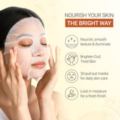 Tenzero mask sheet soaked with hydrating essence ready to hydrate facial contours