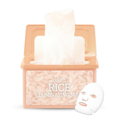 Tenzero Daily Rice Illuminating Mask box and sheets for hygienic daily care
