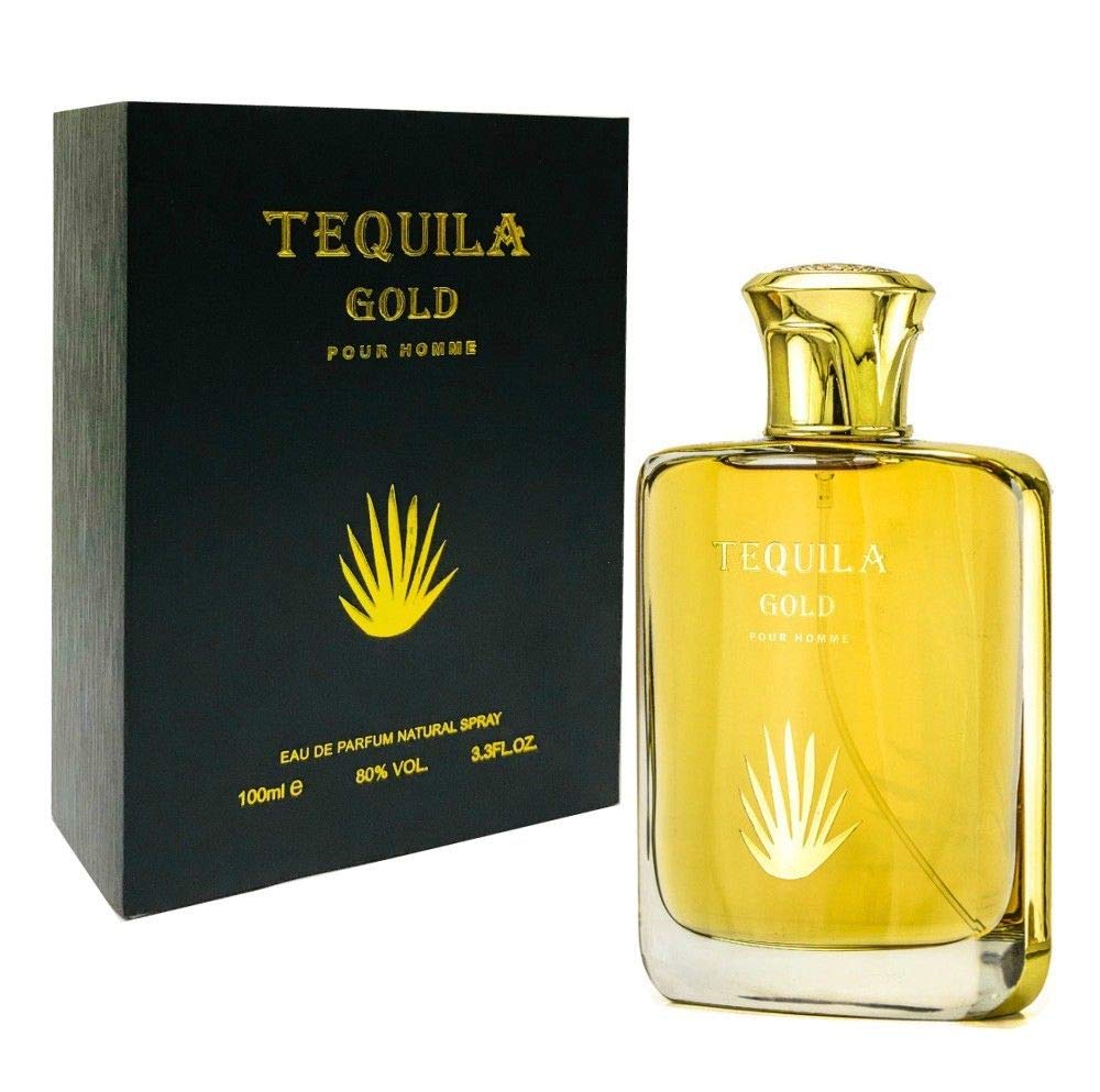 Tequila Gold Pour Homme bottle front view for confident daytime wear.