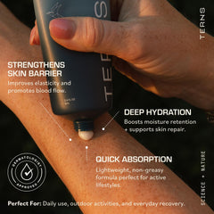 TERNS dermal barrier illustration emphasizes skin protection against environmental stress.