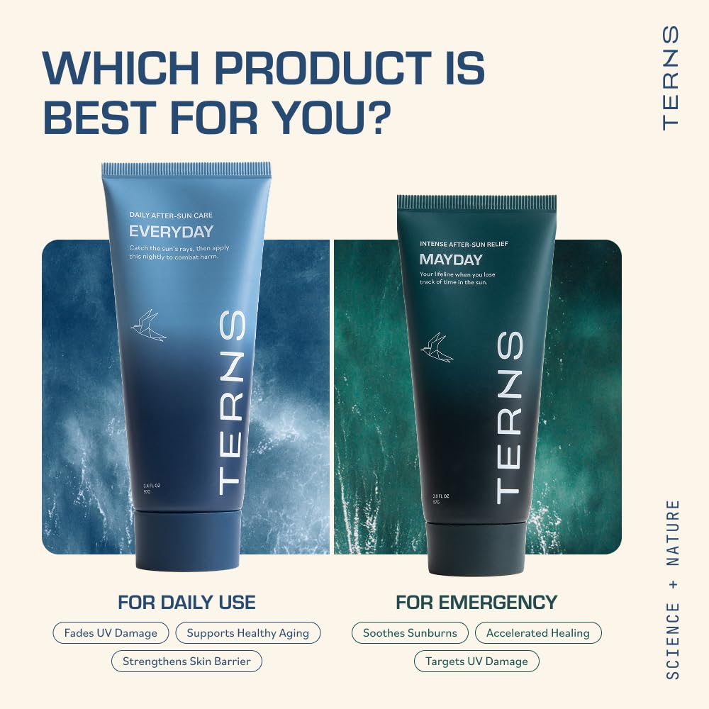 TERNS eco-friendly packaging image reinforces sustainable skincare commitment.