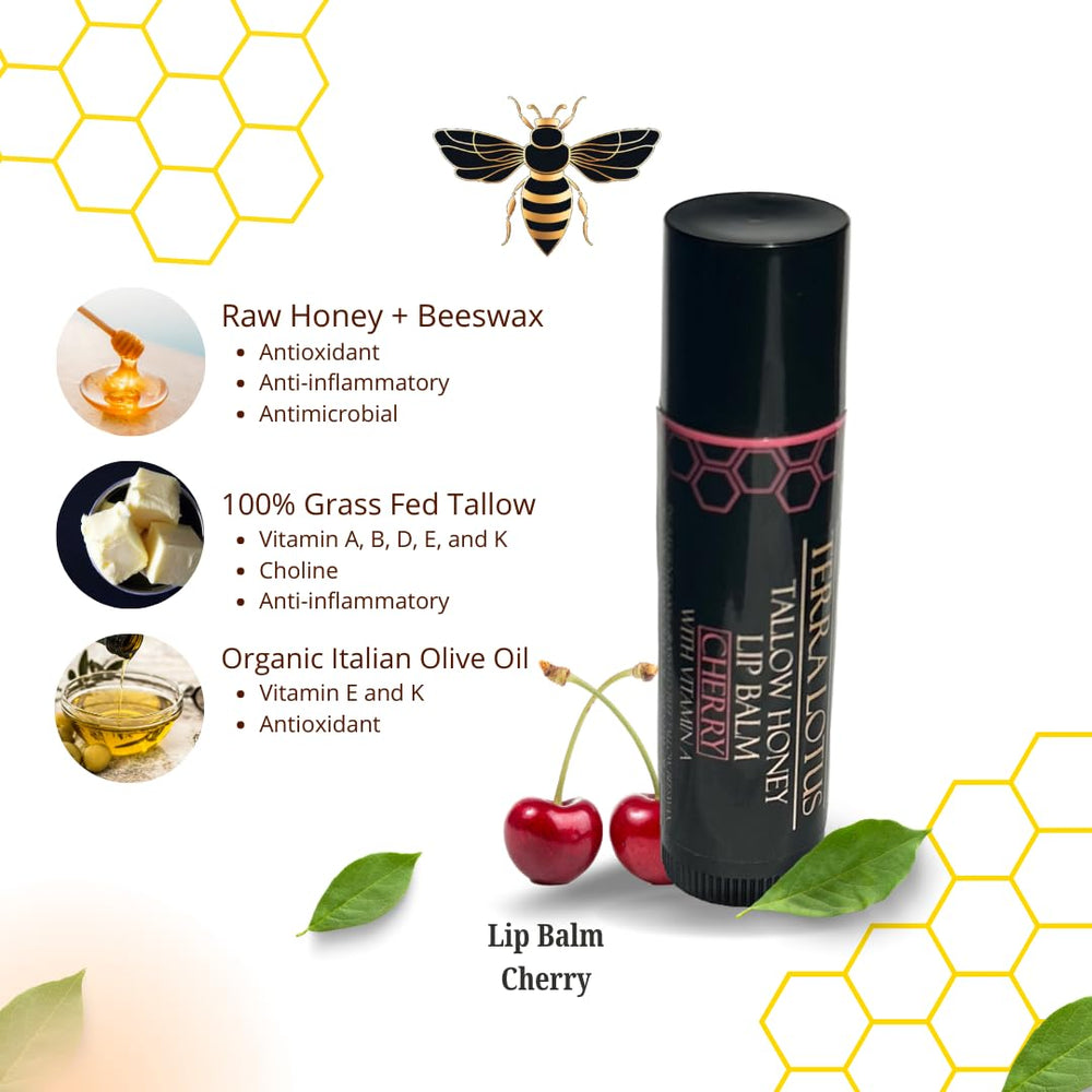 Terra Lotus lip balm texture close-up reveals rich nourishments