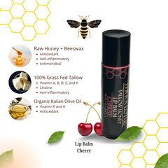 Terra Lotus lip balm texture close-up reveals rich nourishments