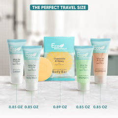 Terra Pure 0.89oz body bar complements the travel set for overnight stays.
