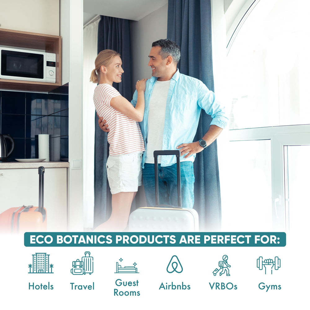 The Terra Pure Eco Botanics conditioner pump bottle is mounted in a wall dispenser for hotels.