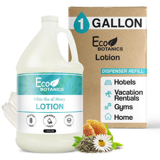 Terra Pure Eco Botanics lotion bottle with pump for easy guest refills.