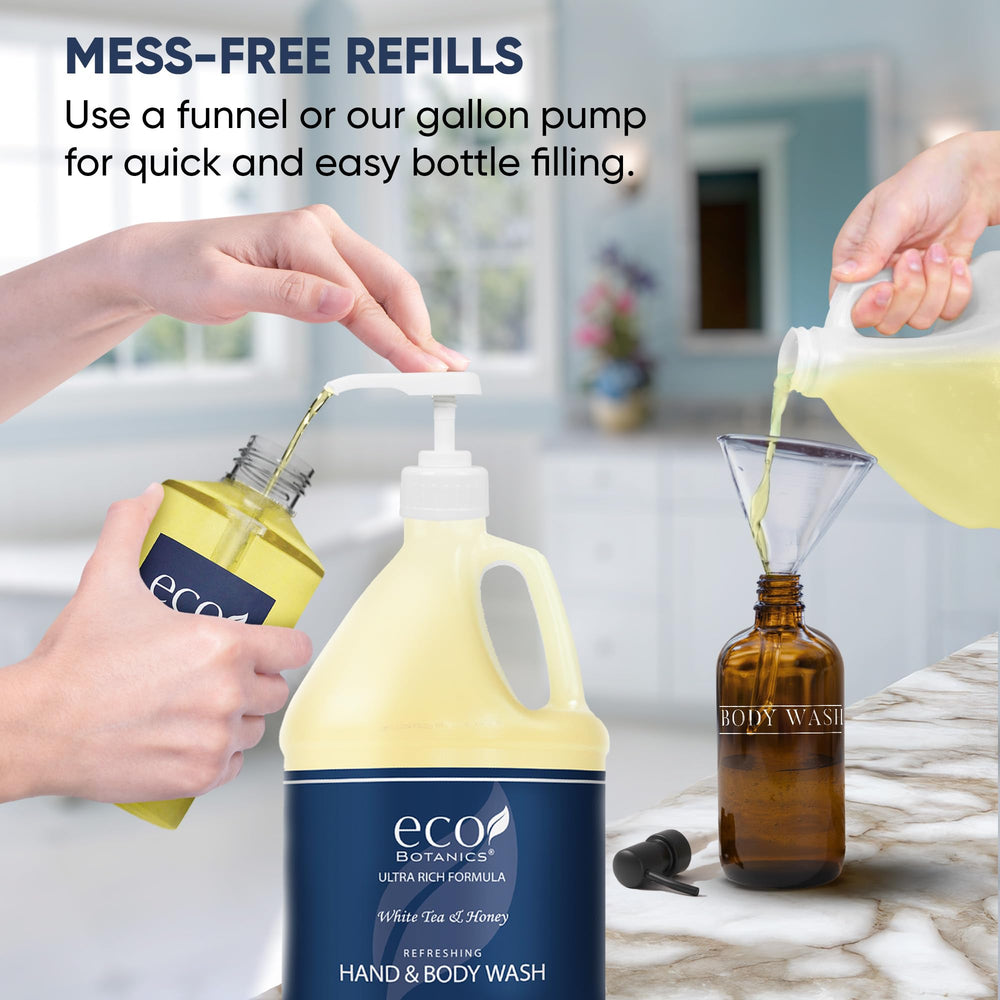 Terra Pure Eco Botanics rich lather texture shown during hand washing
