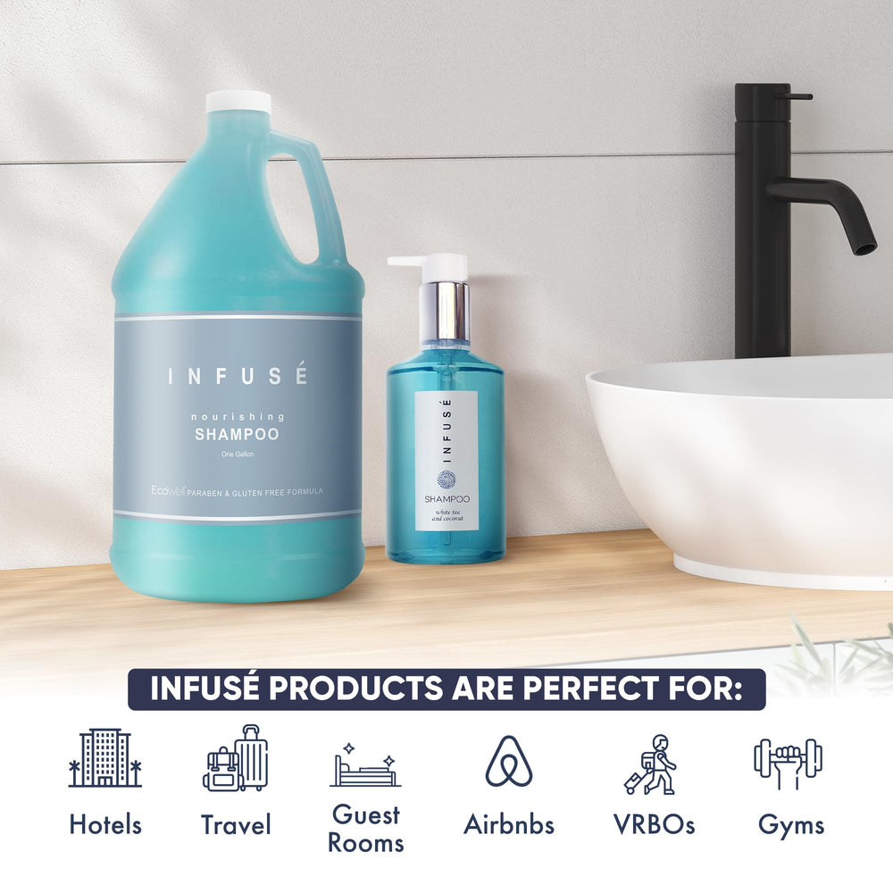 Terra Pure Infuse dispenser-refill image highlighted for hotel use