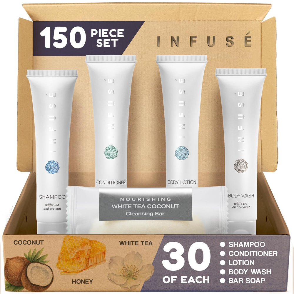 Terra Pure Infuse shampoo 1oz bottle for guest rooms and fresh hair