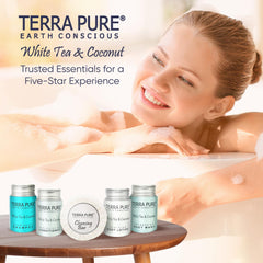 Terra Pure travel-size toiletries pack for vacation rentals
