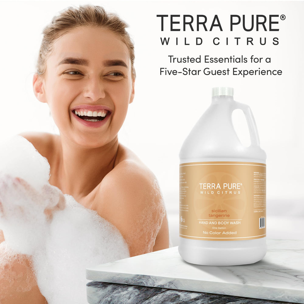 Terra Pure Wild Citrus gallon wash bulk jug designed for easy dispenser refills.