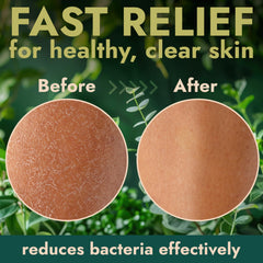 Terramed Just Think Comfort antibacterial body wash label close-up, highlighting 16 oz size and care.