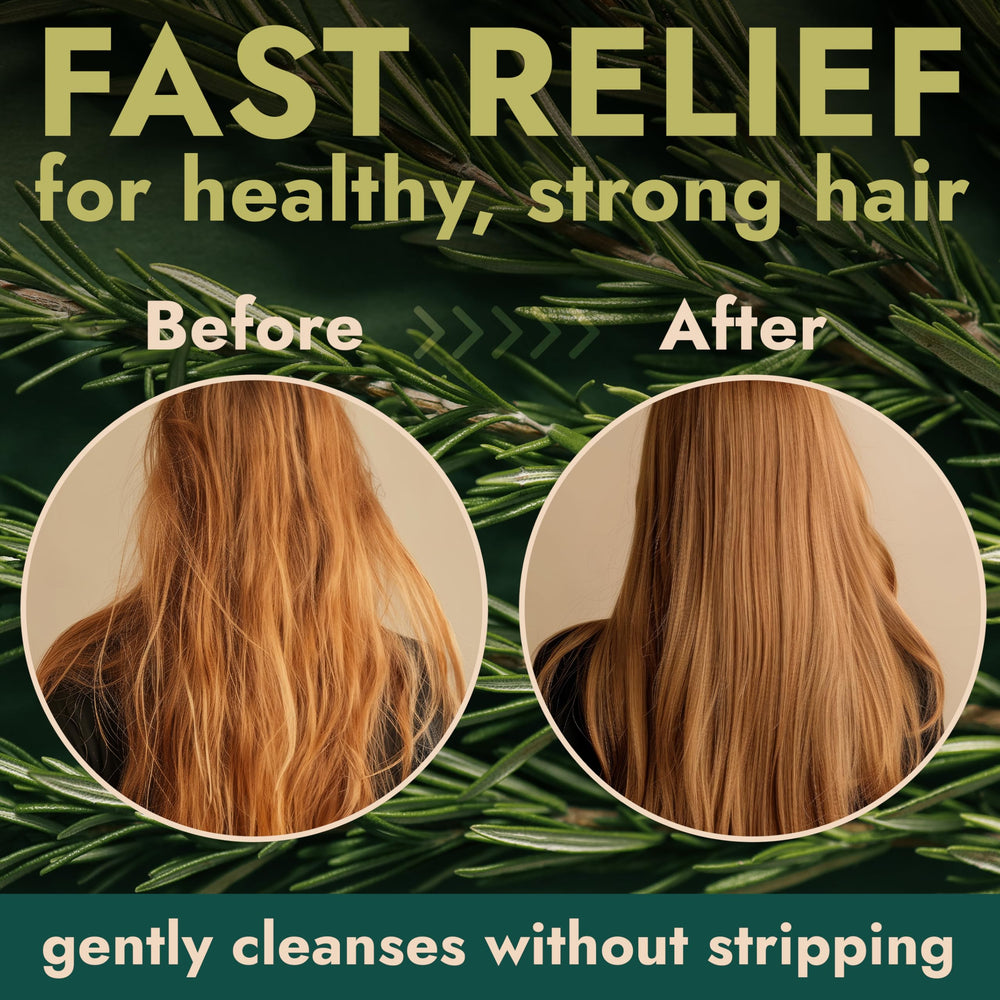 Terramed Just Think Comfort finished look shows shiny, healthy-looking hair after wash.