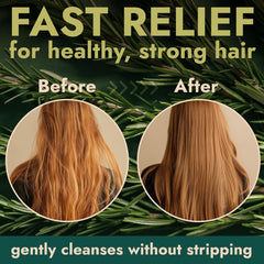 Terramed Just Think Comfort finished look shows shiny, healthy-looking hair after wash.