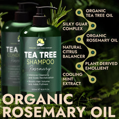 Terramed Just Think Comfort tea tree and rosemary oils in bottle for scalp care.