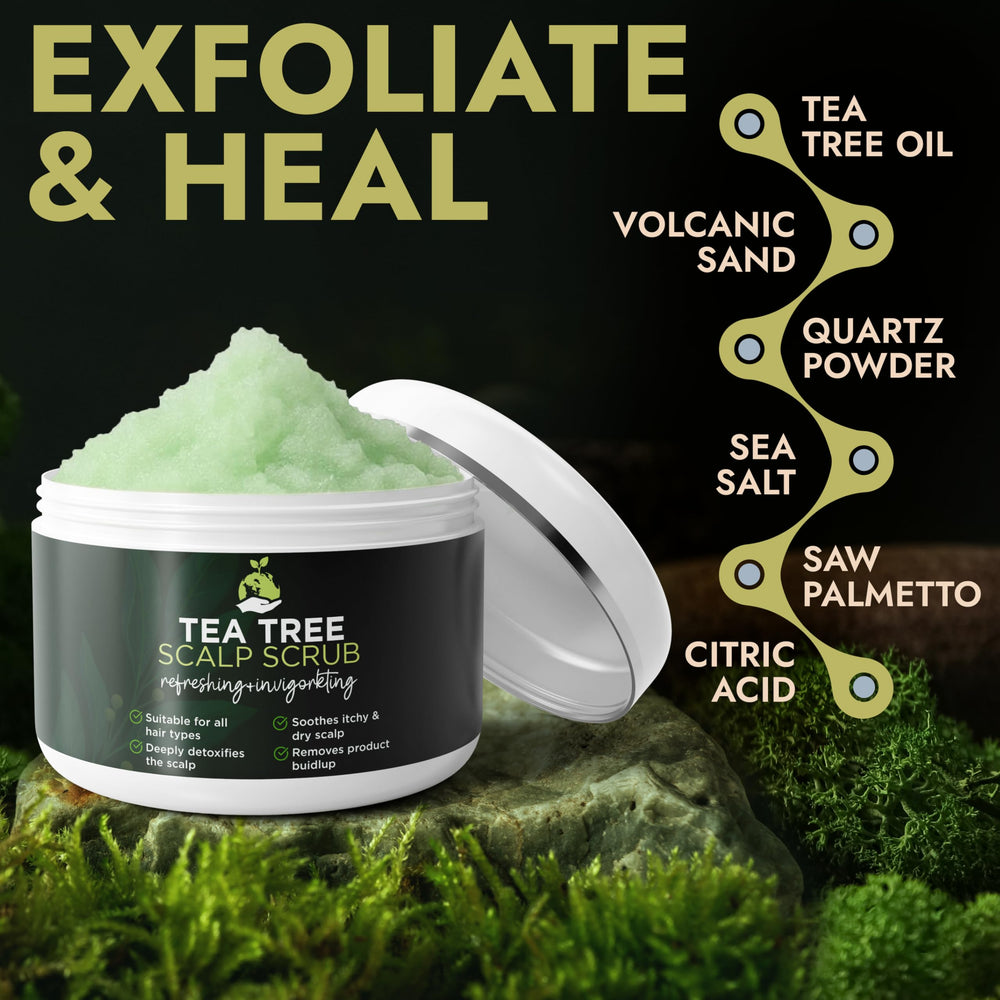 Texture close-up showing quartz powder and sea salt for mild exfoliation.
