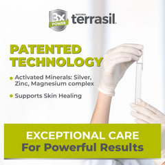 Terrasil Folliculitis Soap bar in use on skin for daily cleansing