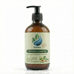 TerreVera Avocado Shampoo bottle showcases a luxurious salon-quality cleanse for daily hair care.
