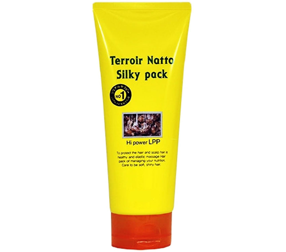 Terroir Natto Silky Hair Pack bottle pour for lightweight moisture