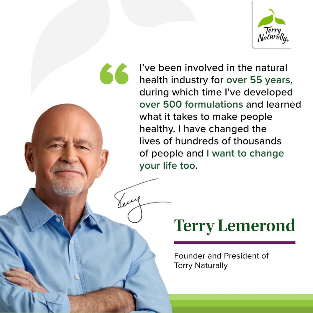 Terry Naturally dairy-free label showing allergy-conscious ingredients