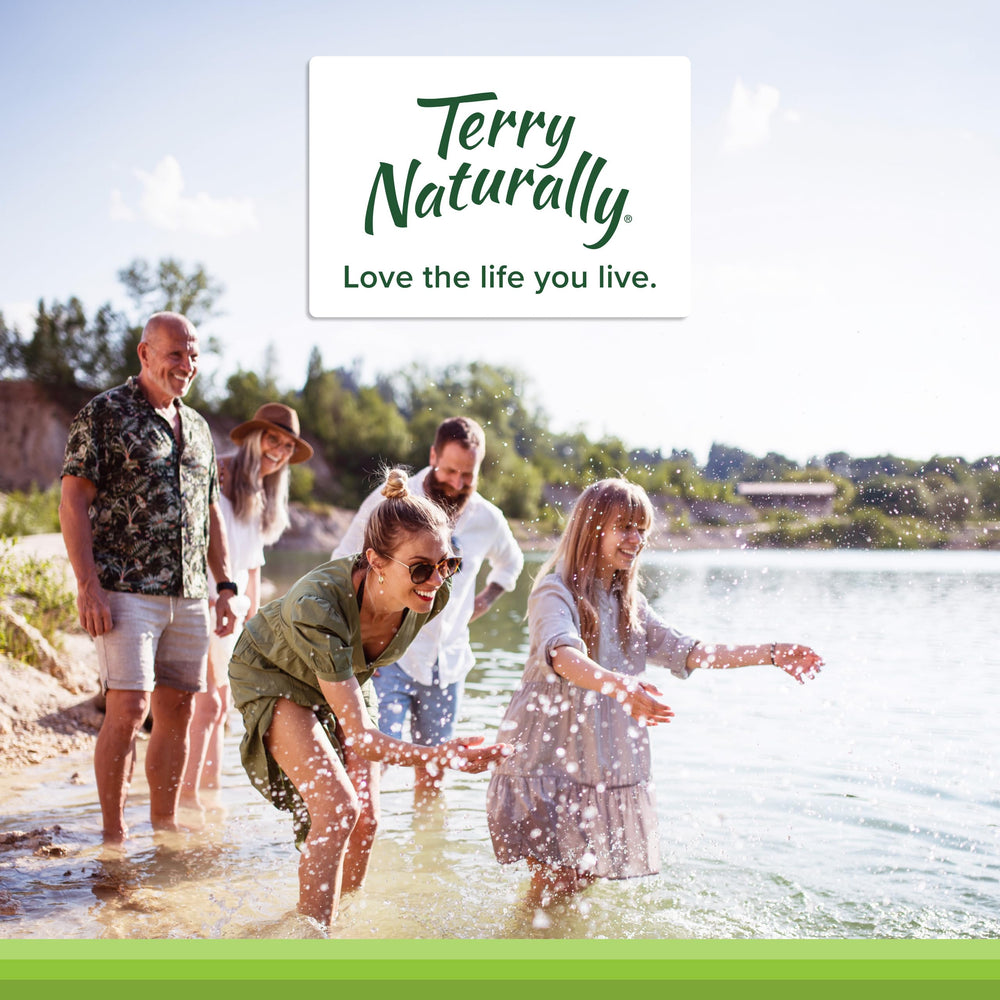 Terry Naturally ingredients list emphasizing clean formulation and berry extracts
