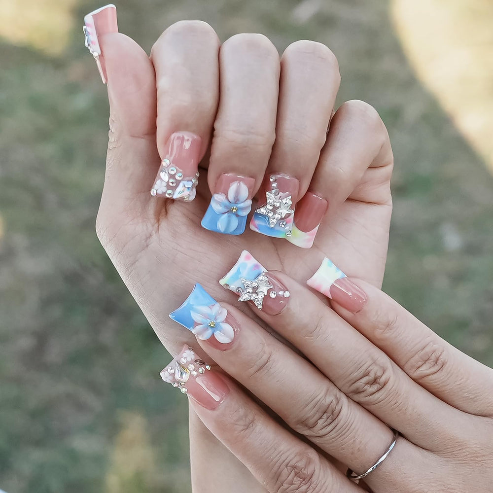 Tesytto thick acrylic gel nails for durable, salon-like finish