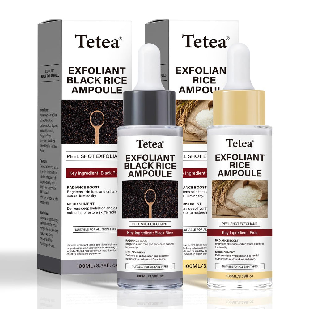 Tetea Peel Shot Glow white rice ampoule bottle for radiant complexion