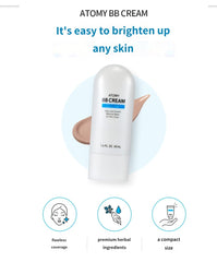 TG153 A.t.o.m.y BB Cream SPF 30 PA++ texture close-up shows natural finish.