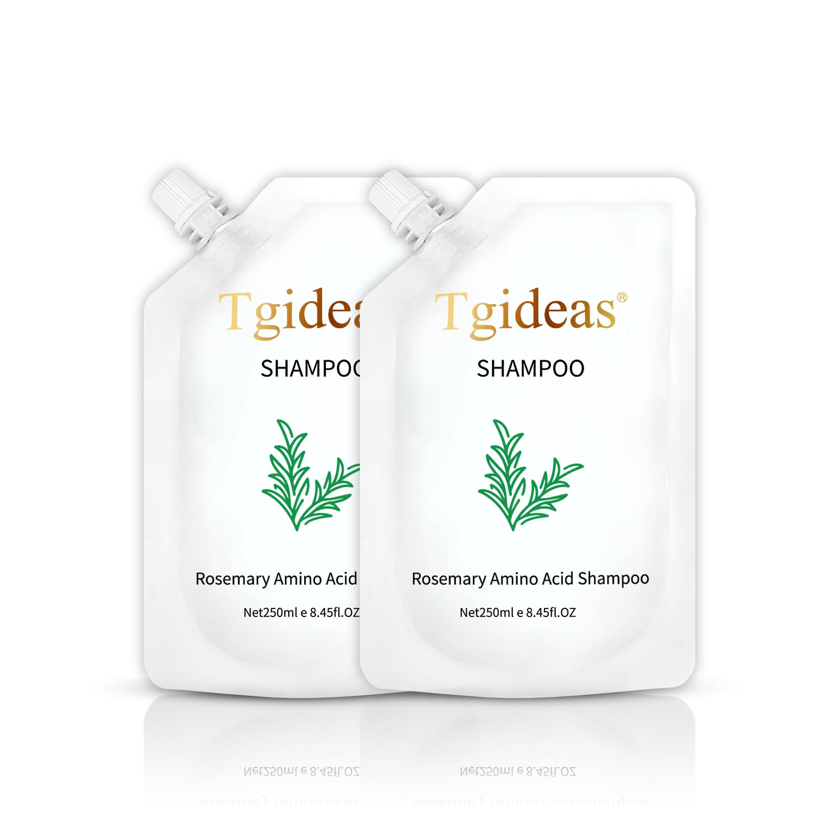 Tgideas Rosemary Amino Acid Shampoo bottle with organic nourishment claim