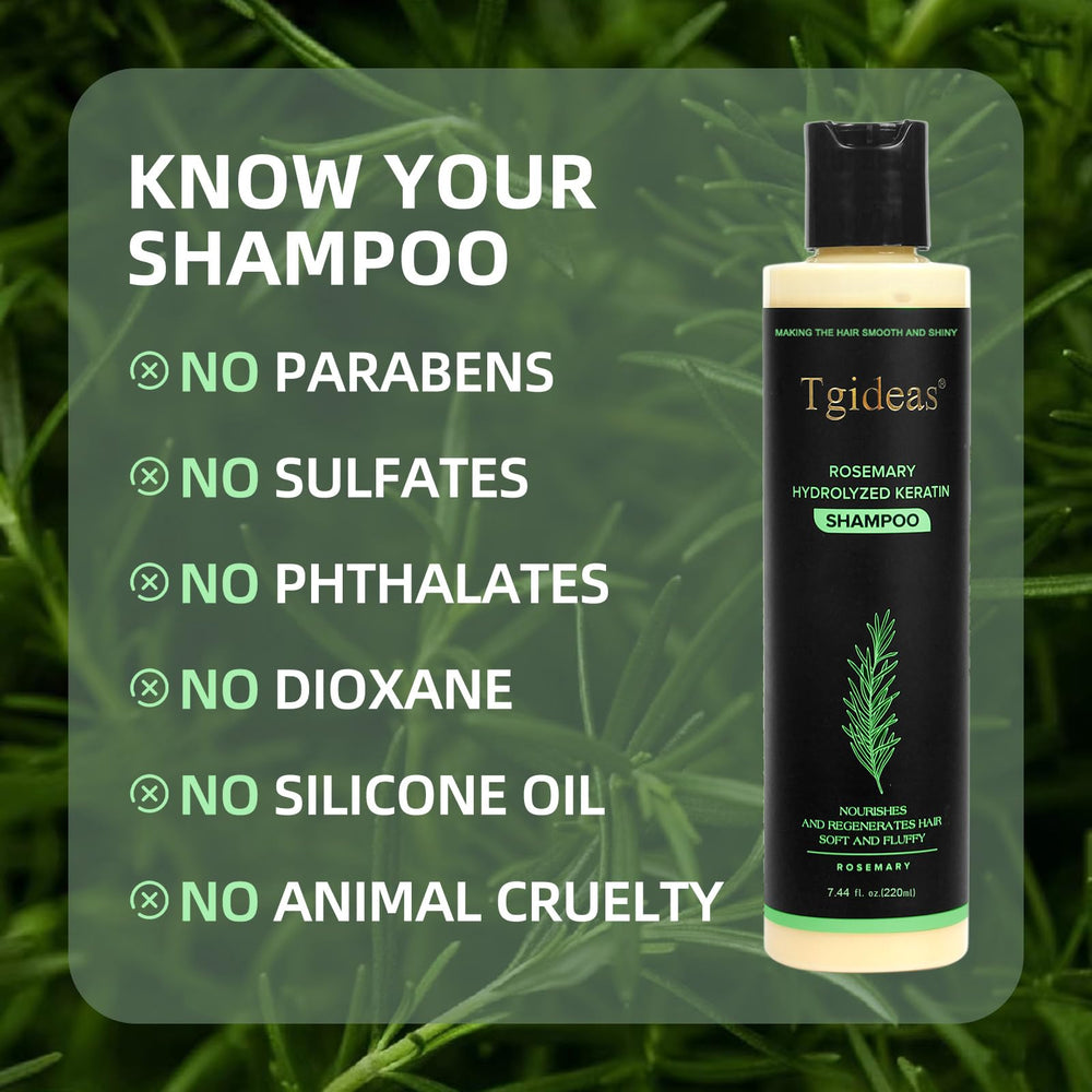 Tgideas rosemary shampoo strengthens hair fibers over time