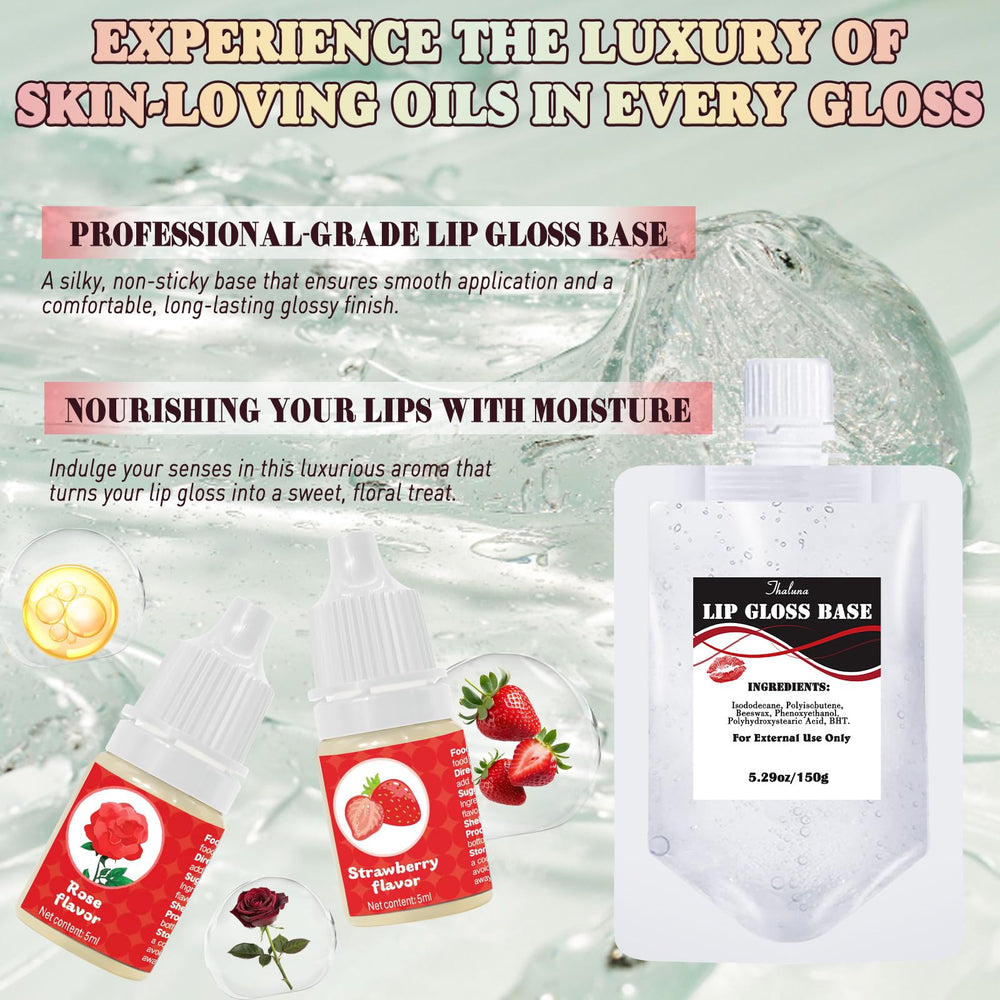 Thaluna clear hydrating lip gloss base keeps lips soft.