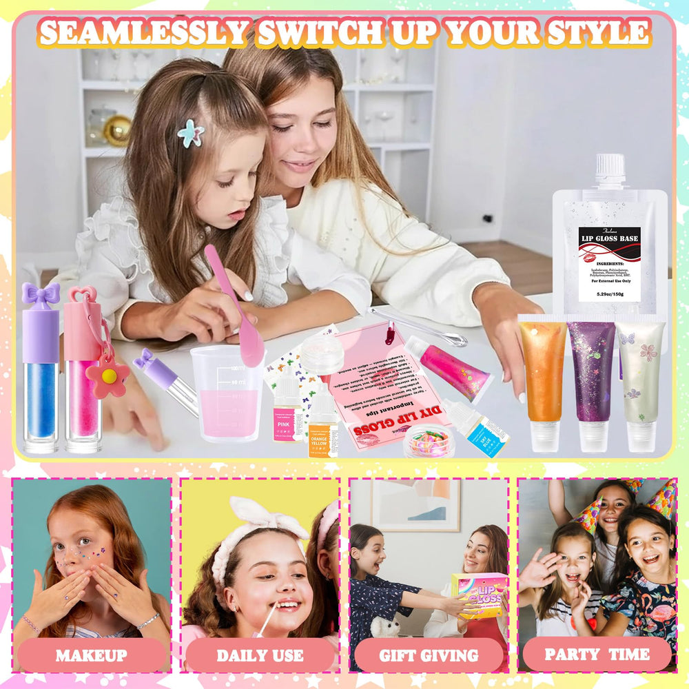 Thaluna glitter and sequins add sparkle to gloss creations.