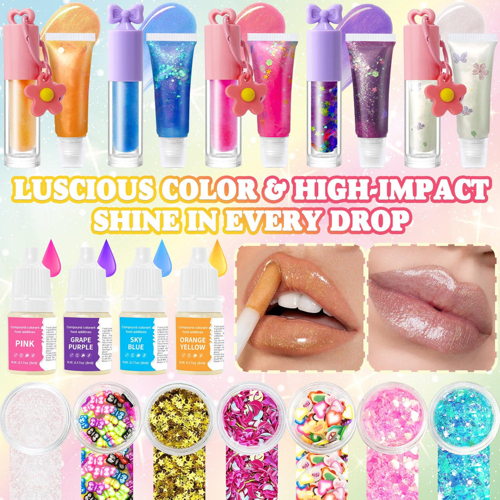 Thaluna lip gloss tubes with keychain designs for portability.