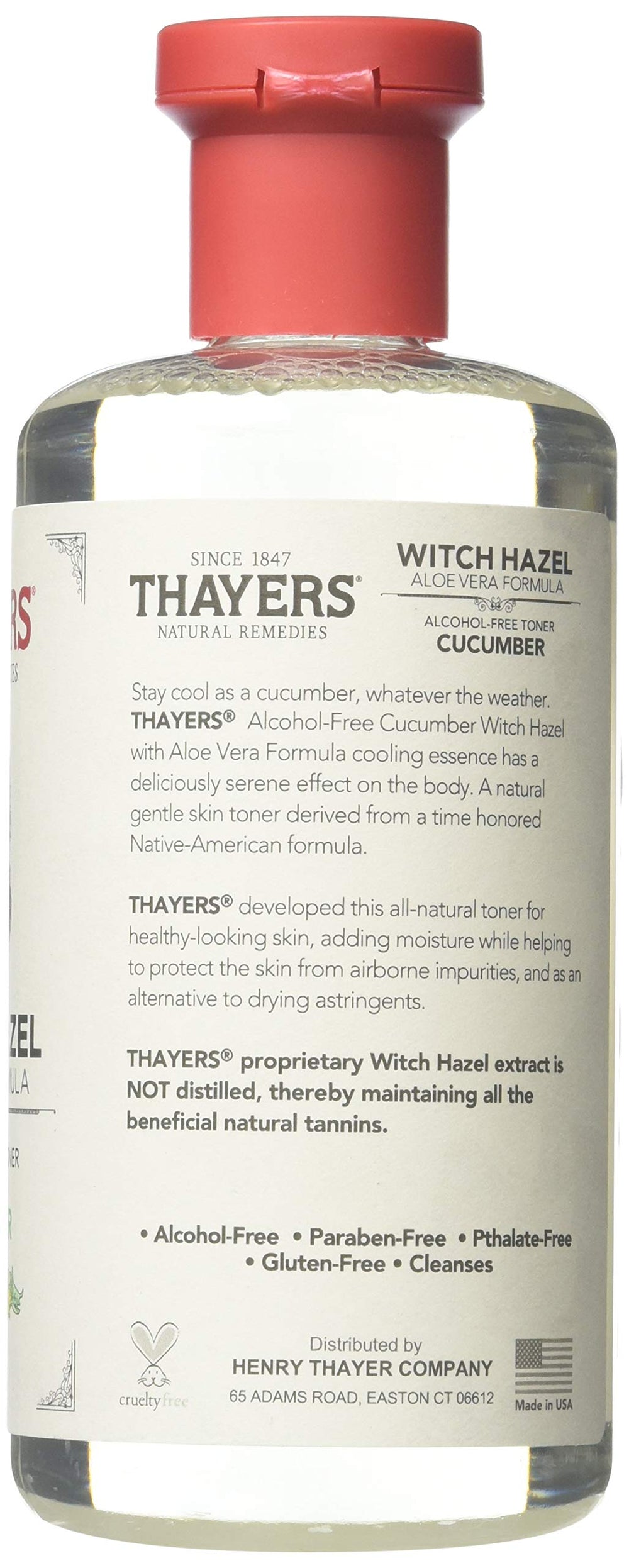 THAYERS aloe vera toner with cotton pad application for gentle hydration