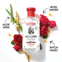 Close-up of aloe vera and rose water infusion in THAYERS toner