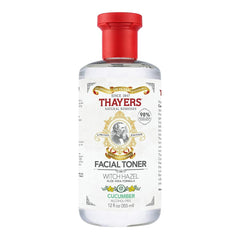 THAYERS Witch Hazel cucumber alcohol-free bottle for gentle cleansing and refreshing toning.